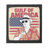 Bloc-note Trump, le président Trump de l'Amérique du Golfe d (Devant)