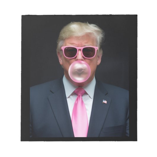 Bloc-note Trump Pink Bubble Gum Président 47 USA (Devant)