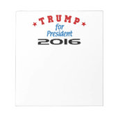 Bloc-note Trump pour le président 2016 (Devant)