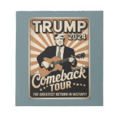 Bloc-note TRUMP vintage 2024 Rocks COMEBACK TOUR (Devant)