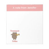 Bloc-note Trumpet Tribe Cute Cat Pink Personalize (Devant)