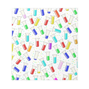Bloc-note Tubes à essai en verre de dessin animé