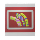 Bloc-note Tubes design d'art graphique moderne sur prune som (Devant)