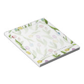 Bloc-note Tulipe colorée botanique personnalisée (Incliné)