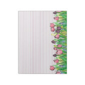 Bloc-note Tulipes Aquarelle rose violet (Tourné)