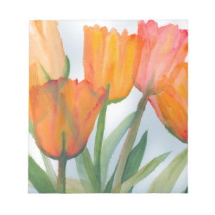 Bloc-note Tulipes d'agrumes orange