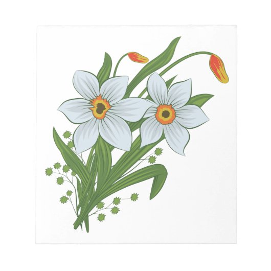 Bloc-note Tulipes et jonquilles Fleurs (Devant)