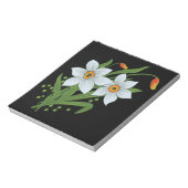 Bloc-note Tulipes et jonquilles Fleurs Arrière - plan noir (Tourné)