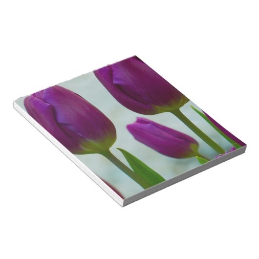Bloc-note Tulipes pourpres Note Pad (Incliné)