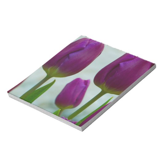 Bloc-note Tulipes pourpres Note Pad (Tourné)