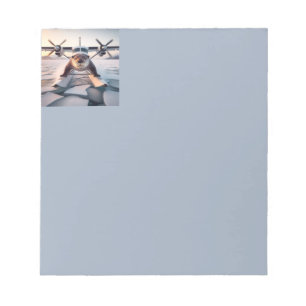 Bloc-note Turbo Prop Twin Engine Flotter Plane Bush Canada