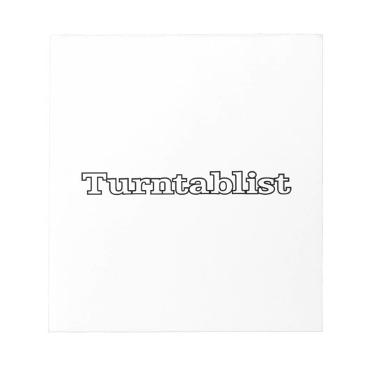 Bloc-note Turntablist (Devant)