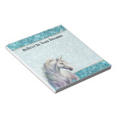Bloc-note Turquoise Aqua Glitz Parties scintillant Unicorn (Incliné)