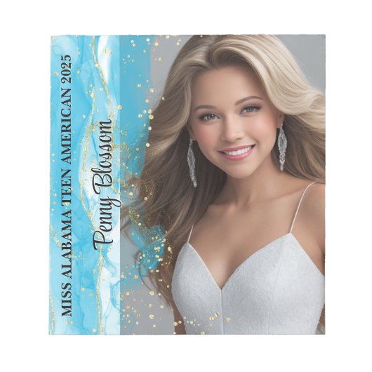 Bloc-note Turquoise Dream Pageant Autograph Pad Notepad (Devant)