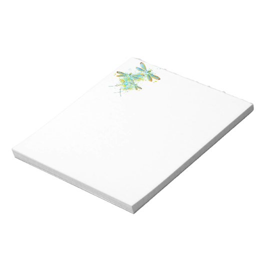 Bloc-note Turquoise éclaboussure de libellule (Tourné)