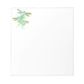 Bloc-note Turquoise éclaboussure de libellule (Devant)