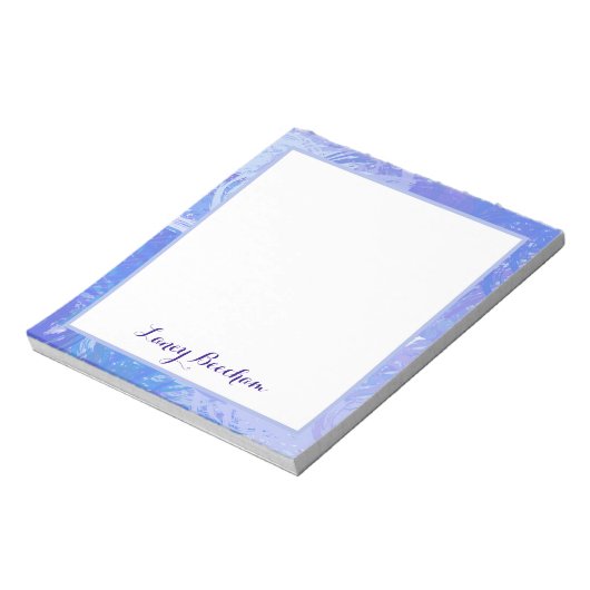 Bloc-note Turquoise et violet Abstrait (Tourné)