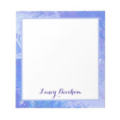 Bloc-note Turquoise et violet Abstrait (Devant)