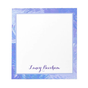 Bloc-note Turquoise et violet Abstrait