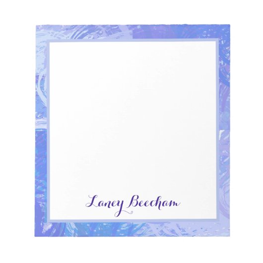 Bloc-note Turquoise et violet Abstrait (Devant)