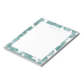 Bloc-note Turquoise mousse de mer verte aquarelle moderne (Tourné)