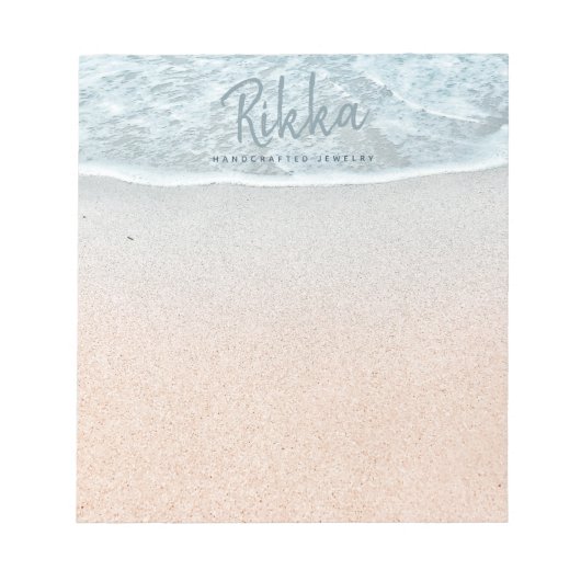 Bloc-note Turquoise Ocean Sandy Beach Bijoux artisanaux (Devant)