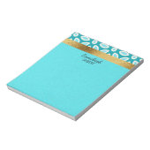Bloc-note Turquoise personnalisé et bleu arctique Floral et (Tourné)