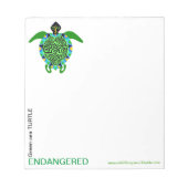 Bloc-note TURTLE Mer Vert - Conservation - (Devant)