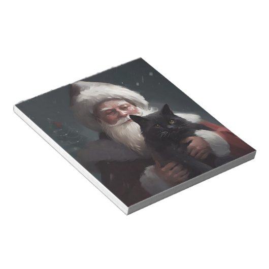 Bloc-note Tuxedo Chat avec Noël Festif du Père Noël (Incliné)