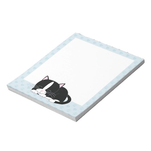 Bloc-note Tuxedo Sleepy Chat {blue} (Tourné)