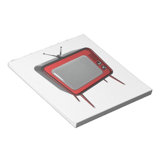 Bloc-note TV rétro rouge (Incliné)