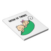 Bloc-note Twins Maman - Pois dans les cadeaux de pod (Incliné)