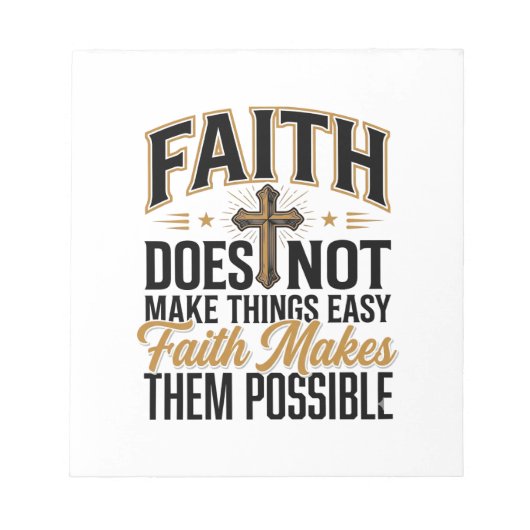 Bloc-note Typographie chrétienne Faith Makes Them Possible D (Devant)