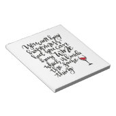 Bloc-note Typographie Cute Humour à vin (Incliné)