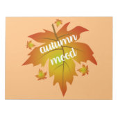 Bloc-note Typographie de l'humeur d'automne feuille d'érable (Devant)