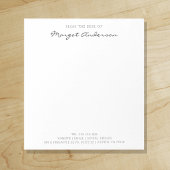 Bloc-note Typographie de script personnalisée | À partir du 