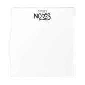 Bloc-note Typographie d'écriture personnalisée (Devant)