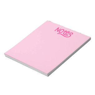 Bloc-note Typographie d'écriture rose