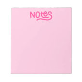 Bloc-note Typographie d'écriture rose (Devant)