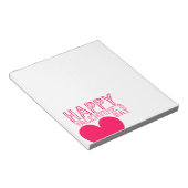 Bloc-note typographie Heureuse Sainte-Valentin Cute (Incliné)