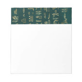 Bloc-note Typographie hiéroglyphes égyptiens dorés Egypte (Devant)