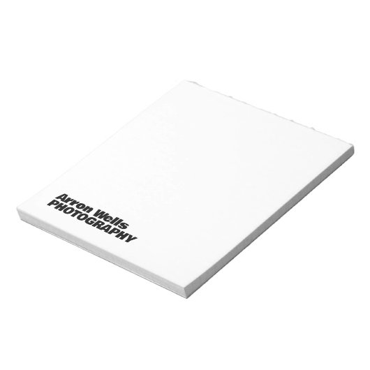 Bloc-note Typographie moderne en gras (Tourné)