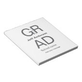 Bloc-note Typographie moderne graduation simple minimum c (Incliné)