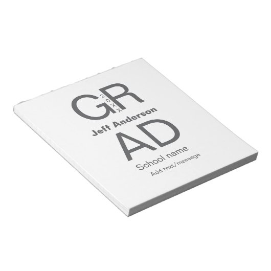 Bloc-note Typographie moderne graduation simple minimum c (Incliné)