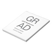 Bloc-note Typographie moderne graduation simple minimum c (Tourné)