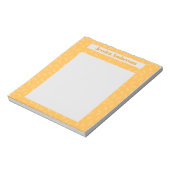 Bloc-note Typographie Moderne Jaune Élégante Nom Personnalis (Tourné)