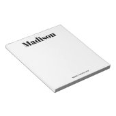 Bloc-note Typographie noir blanc simple et moderne (Incliné)