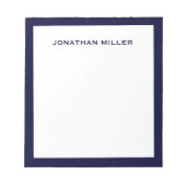 Bloc-note Typographie simple de la marine blanche (Devant)