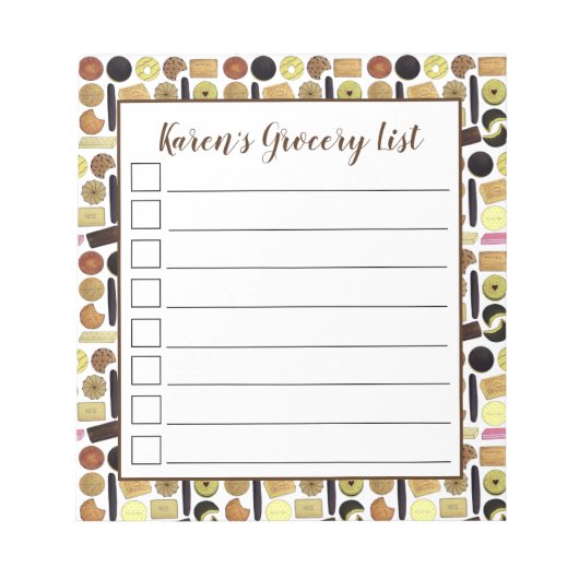 Bloc-note UK British Biscuits Shortbread Rich Tea Digestives (Devant)