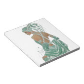 Bloc-note Un aperçu de l'élégance : Green Backless Dress Des (Incliné)